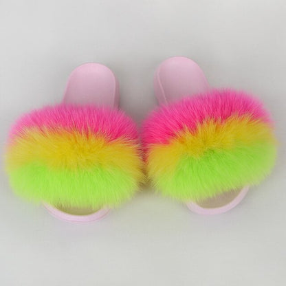 Fur Slides pink Sole - Furdela