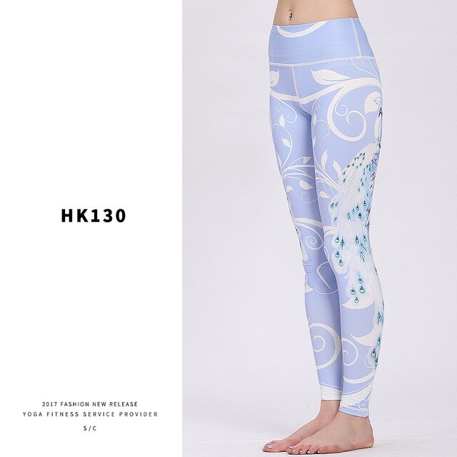 Flower Print Seamless Training Yoga Pants F911 - Furdela Wholesale