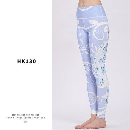 Flower Print Seamless Training Yoga Pants F911 - Furdela Wholesale