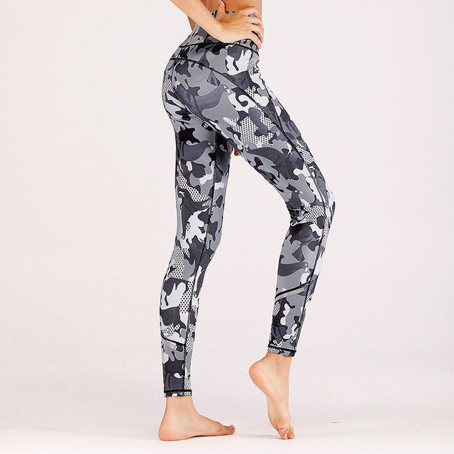 Gym Leggings Camouflage Printed Yoga Pants DE132 - Furdela Wholesale