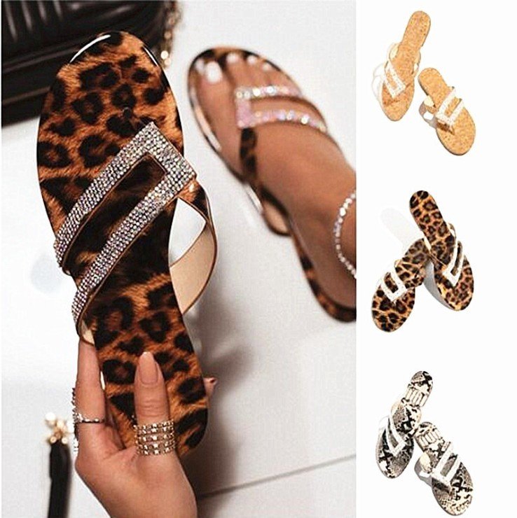 Casual Bling Rhinestone Beach Sandals F718 - Furdela Wholesale