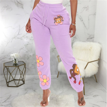 Harajuku Cartoon Printing Sweatpants - Furdela