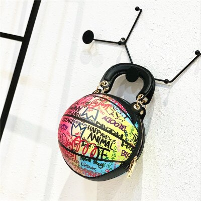 Personality Painted Graffiti Basketball Handbag F2034 - Furdela Wholesale