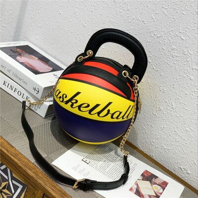 Personality Painted Graffiti Basketball Handbag F2034 - Furdela Wholesale