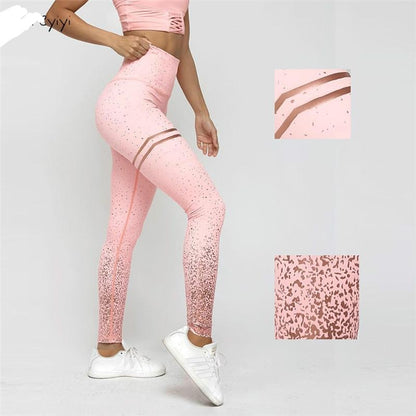 Graffiti Print Pencil Fitness Skinny Pants DE143 - Furdela Wholesale