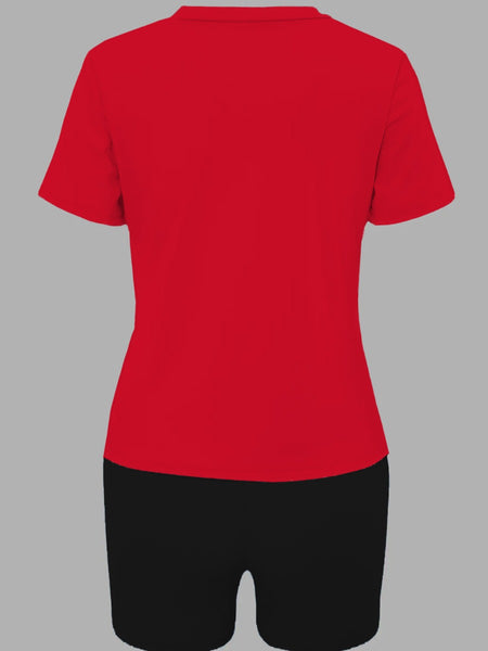 Nope Not Today Letter Print Shorts Set AR5010