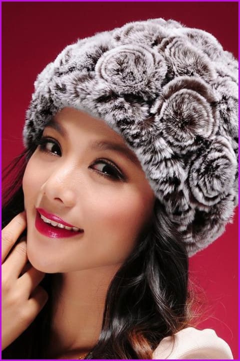 Rabbit Fur Beanie Hat - Furdela