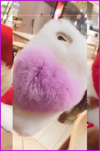 Rabbit Fur Fluffy Heart Phone Case DF001 - Furdela