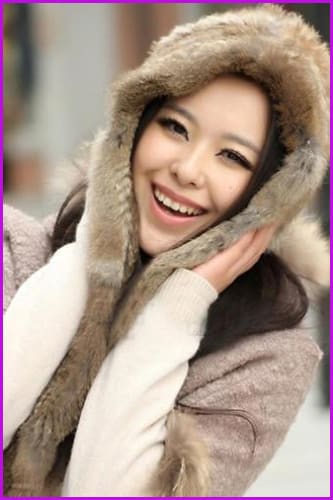 Rabbit Fur Hat with Scarf - Furdela