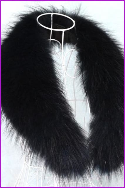 Raccoon Fur Collar 75cm/80cm/90cm/100cm F2653 - Furdela