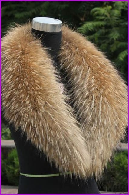 Raccoon Fur Collar 75cm/80cm/90cm/100cm F2653 - Furdela