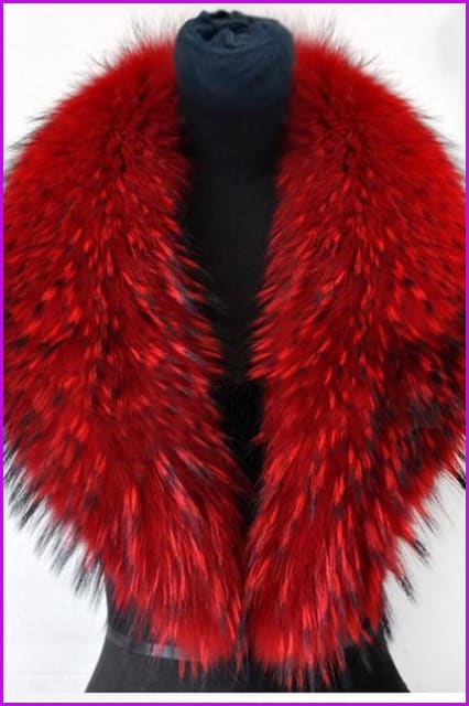 Raccoon Fur Collar 75cm/80cm/90cm/100cm F2653 - Furdela