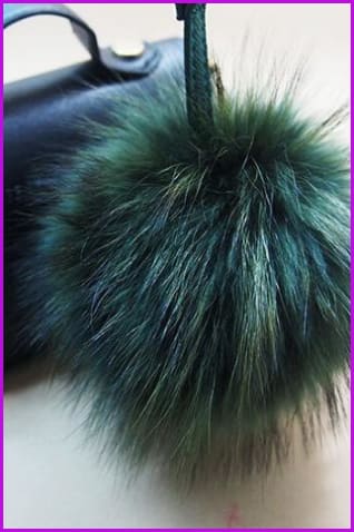 Raccoon Fur Pom Pom Keychain DO1182 - Furdela