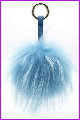 Raccoon Fur Pom Pom Keychain DO1182 - Furdela