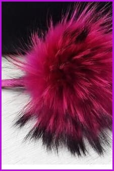 Raccoon Fur Pom Pom Keychain DO1182 - Furdela