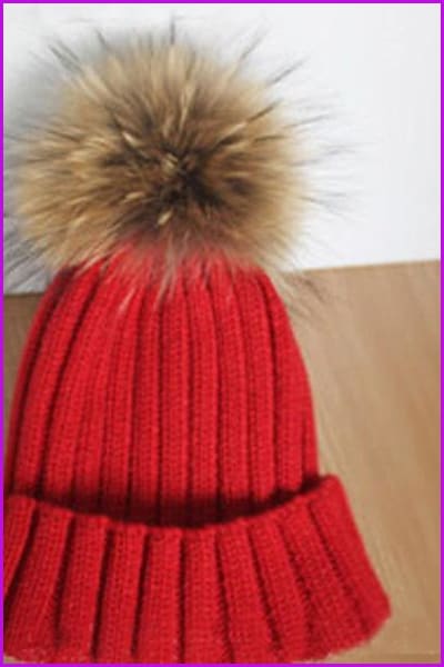 Raccoon Pom Knitting Hat DY474 - Furdela