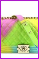 Rainbow Candy Jelly Shoulder Cross Body Bag F045 - Furdela