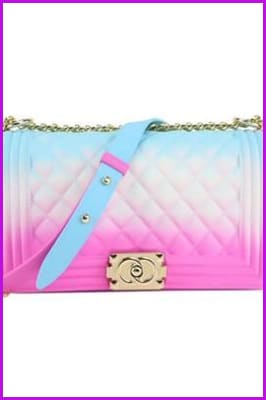 Rainbow Candy Jelly Shoulder Cross Body Bag F045 - Furdela