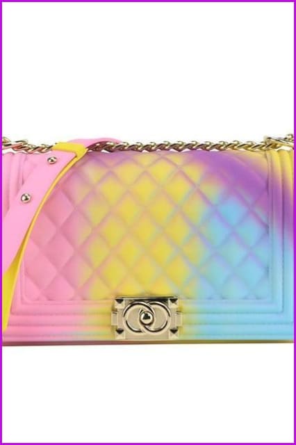 Rainbow Jelly Shoulder Bag F045 - Furdela