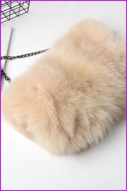 Real Fox Fur Warmer Bag F1061 - Furdela