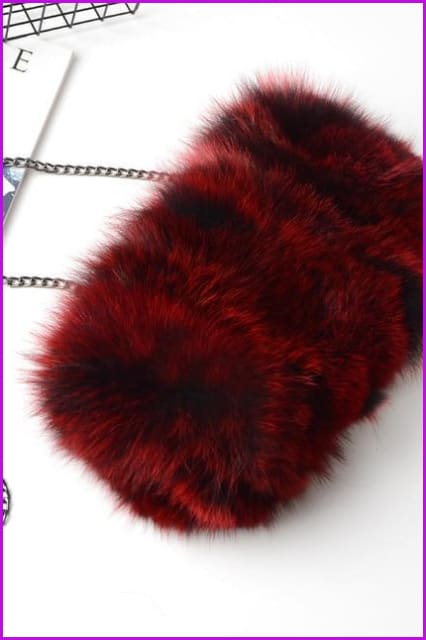 Real Fox Fur Warmer Bag F1061 - Furdela