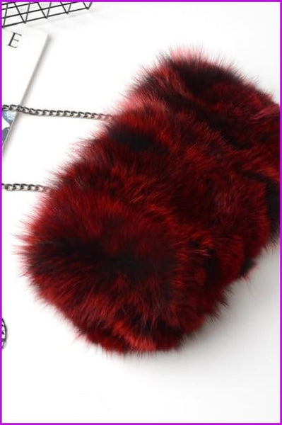 Real Fox Fur Warmer Bag F1061 - Furdela