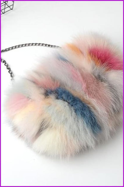 Real Fox Fur Warmer Bag F1061 - Furdela