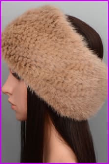 Real Mink Fur Headband DF0002 - Furdela Wholesale