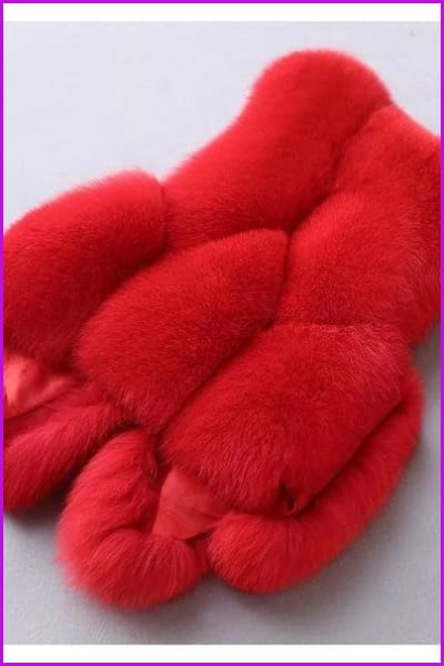 Red Fox Fur Gilet 45CM DO1543 - Furdela