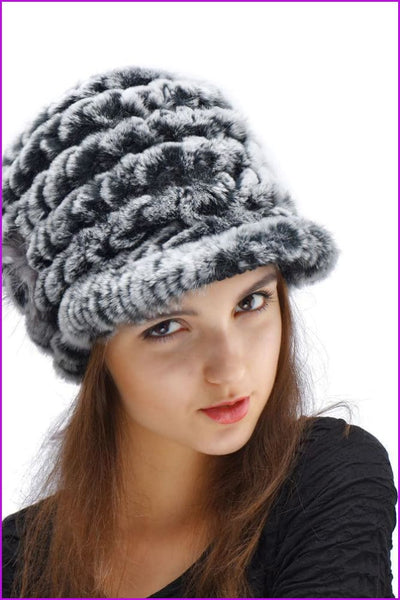 Rex Rabbit Fur Knitted Hat - Furdela