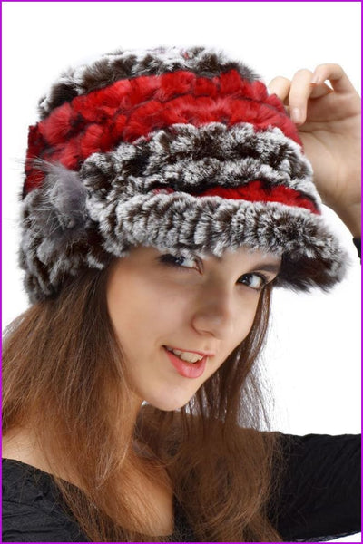 Rex Rabbit Fur Knitted Hat - Furdela