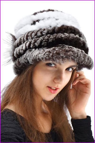 Rex Rabbit Fur Knitted Hat - Furdela