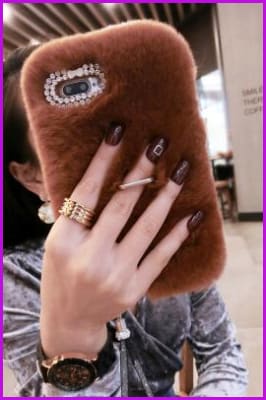 Rex Rabbit Furry Phone Case DF079 - Furdela Wholesale