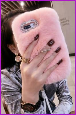 Rex Rabbit Furry Phone Case DF079 - Furdela Wholesale