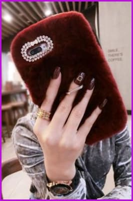 Rex Rabbit Furry Phone Case DF079 - Furdela Wholesale