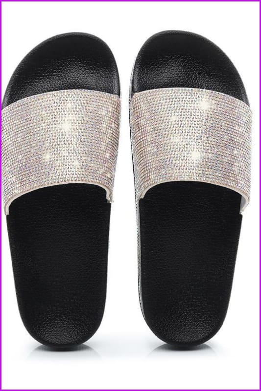 Rhinestone Diamond Bling Beach Slipper F068 - Furdela