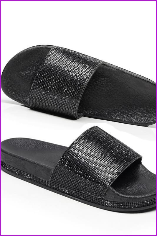 Rhinestone Diamond Bling Beach Slipper F068 - Furdela