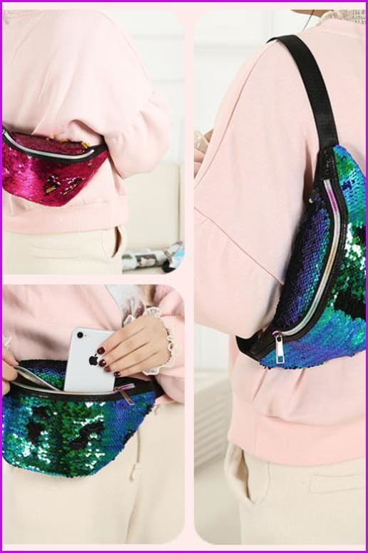 Shiny Sequins Fanny Packs Waist Bags F1373 - Furdela