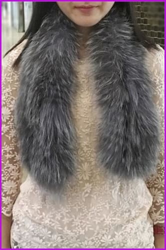 Silver Fox Fur Scarf DO1325 - Furdela