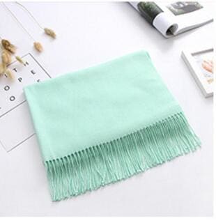 Solid Color Cashmere With Tassel Scarf - Furdela Wholesale