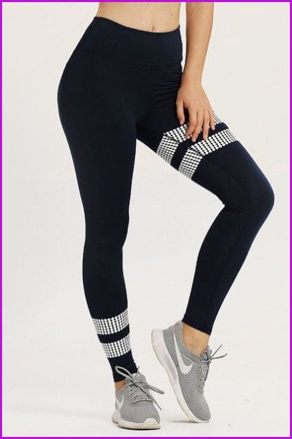 Solid Leggings High Waist Yoga Pants DE138 - Furdela