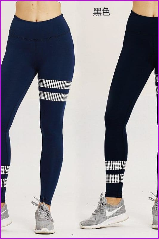 Solid Leggings High Waist Yoga Pants DE138 - Furdela