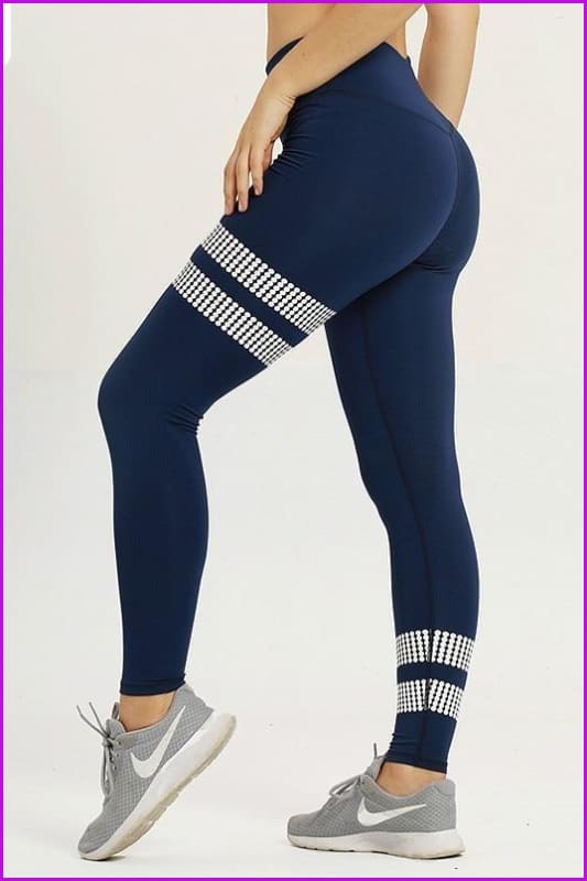 Solid Leggings High Waist Yoga Pants DE138 - Furdela