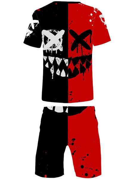 Men Graffiti Letter Print Shorts Set AR70135