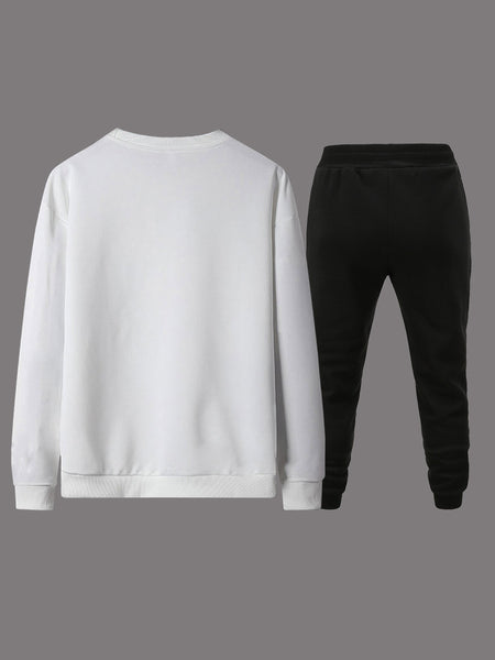 Just Do It Letter Print Kangaroo Pocket Print Hoodie AR501