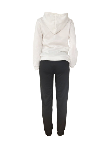 Plus Size Just Do It Letter Print Kangaroo Pocket Tracksuit Set AR507