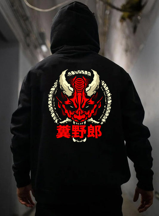 Men Halloween Clown Letter Print Kangaroo Pocket Hoodie AT9013