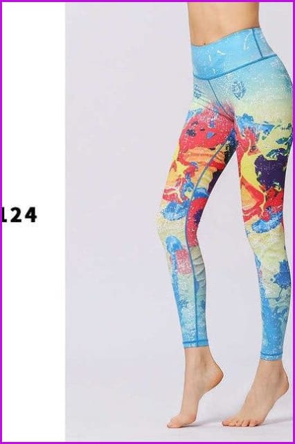 Stretched Leggings Sports Running Gym Pants DE131 - Furdela