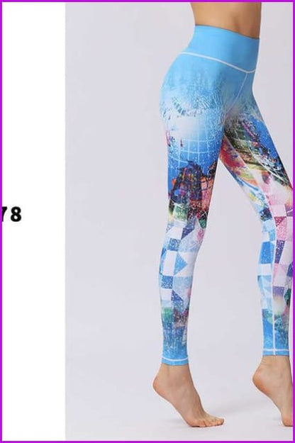 Stretched Leggings Sports Running Gym Pants DE131 - Furdela