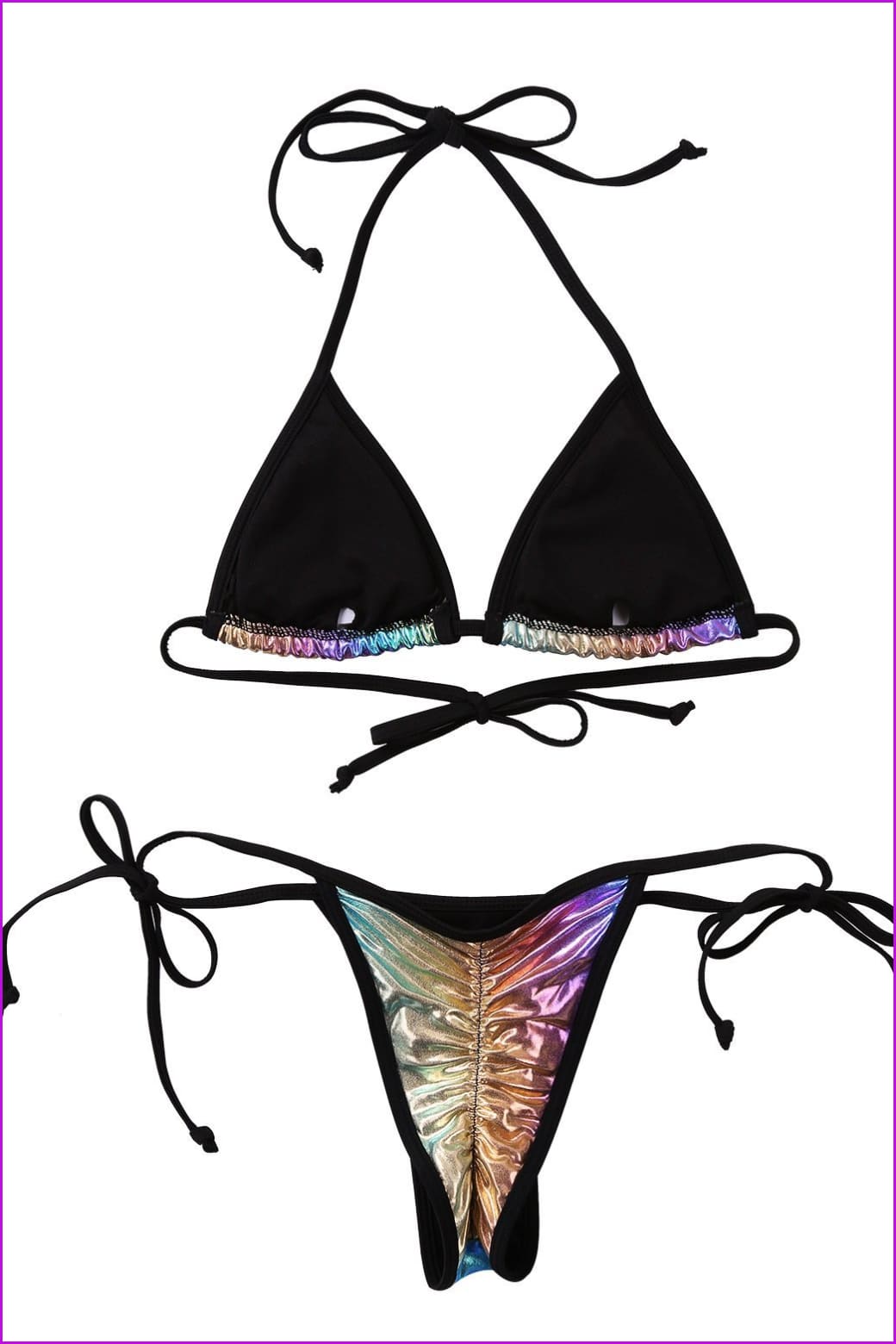 Summer Gradient Hologram Bikini F961 - Furdela